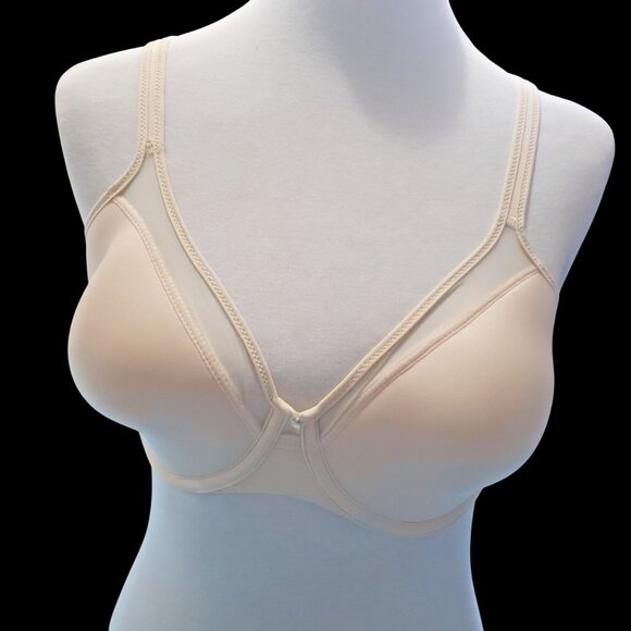 Bali Bra Women 38C Beige3439 One Smooth Ultra Light Illusion Neckline Underwire - Picture 1 of 8